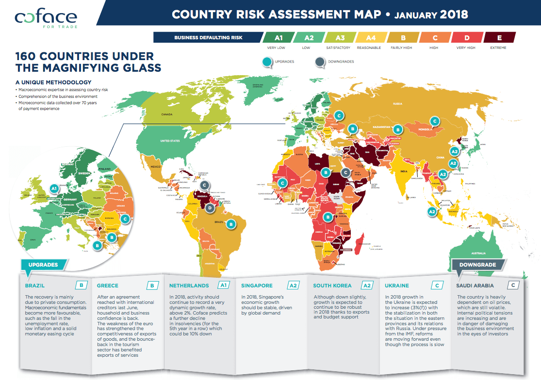 Country Risk Assessment Map - Q1 2018